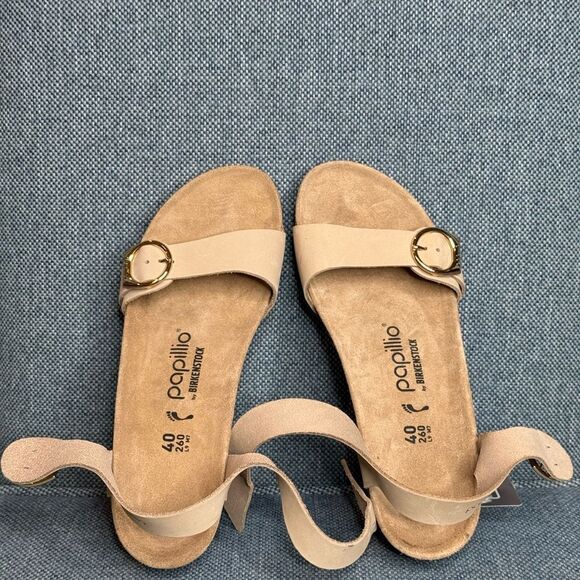 Birkenstock Papllio Soley Sandcastle Nubuck Women’s Wedge Heel Sandals size 9 - Picture 6 of 13